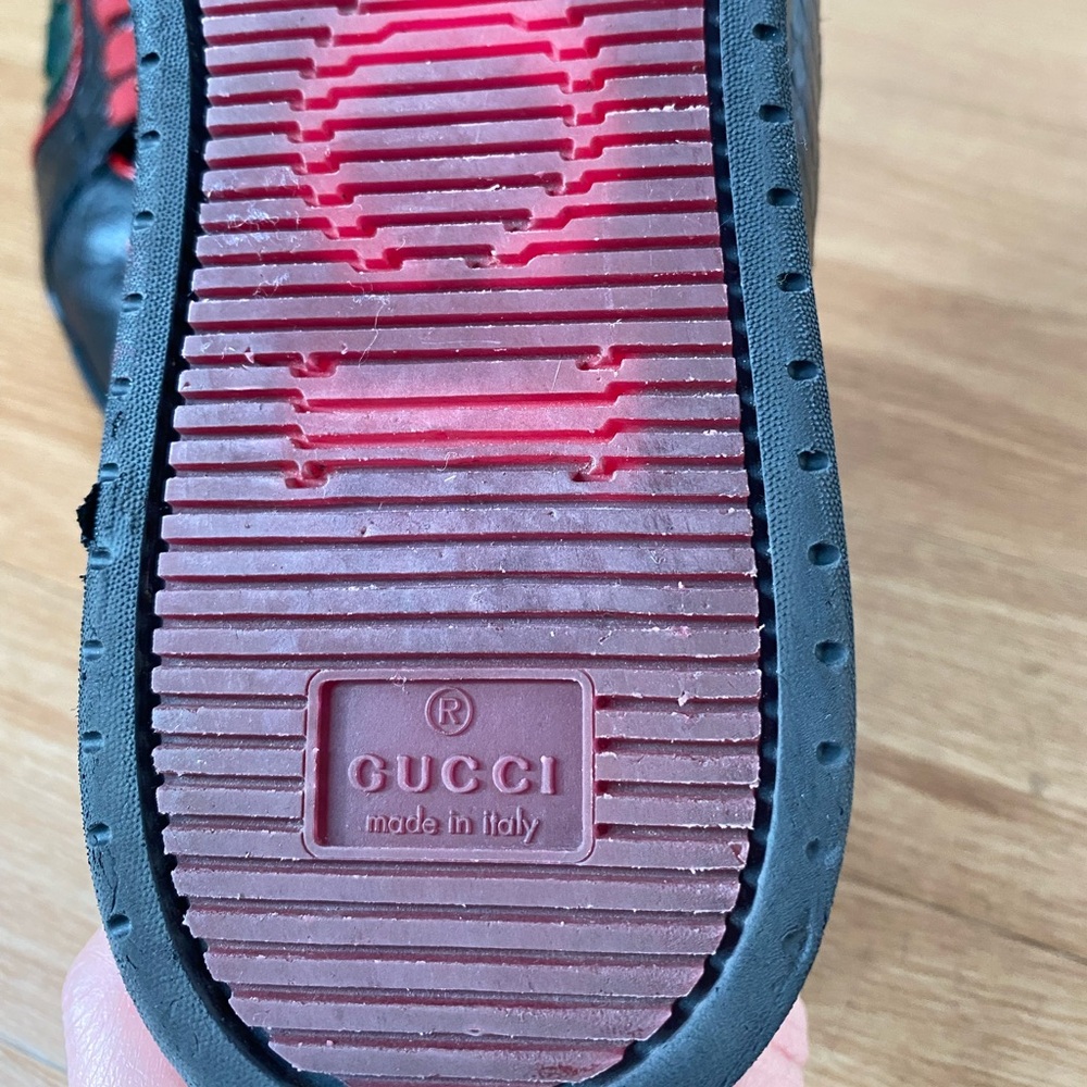 Gucci Snake Skin Cobra Coda Hightop Double GG Red Bottom Sneakers Unisex 6.5/8 - Picture 13 of 13